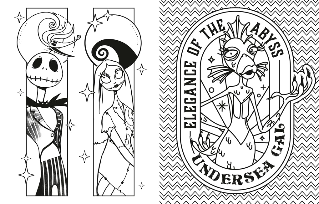 Detalle de Disney Tim Burton’s The Nightmare Before Christmas Colouring Book, Over 60 Images