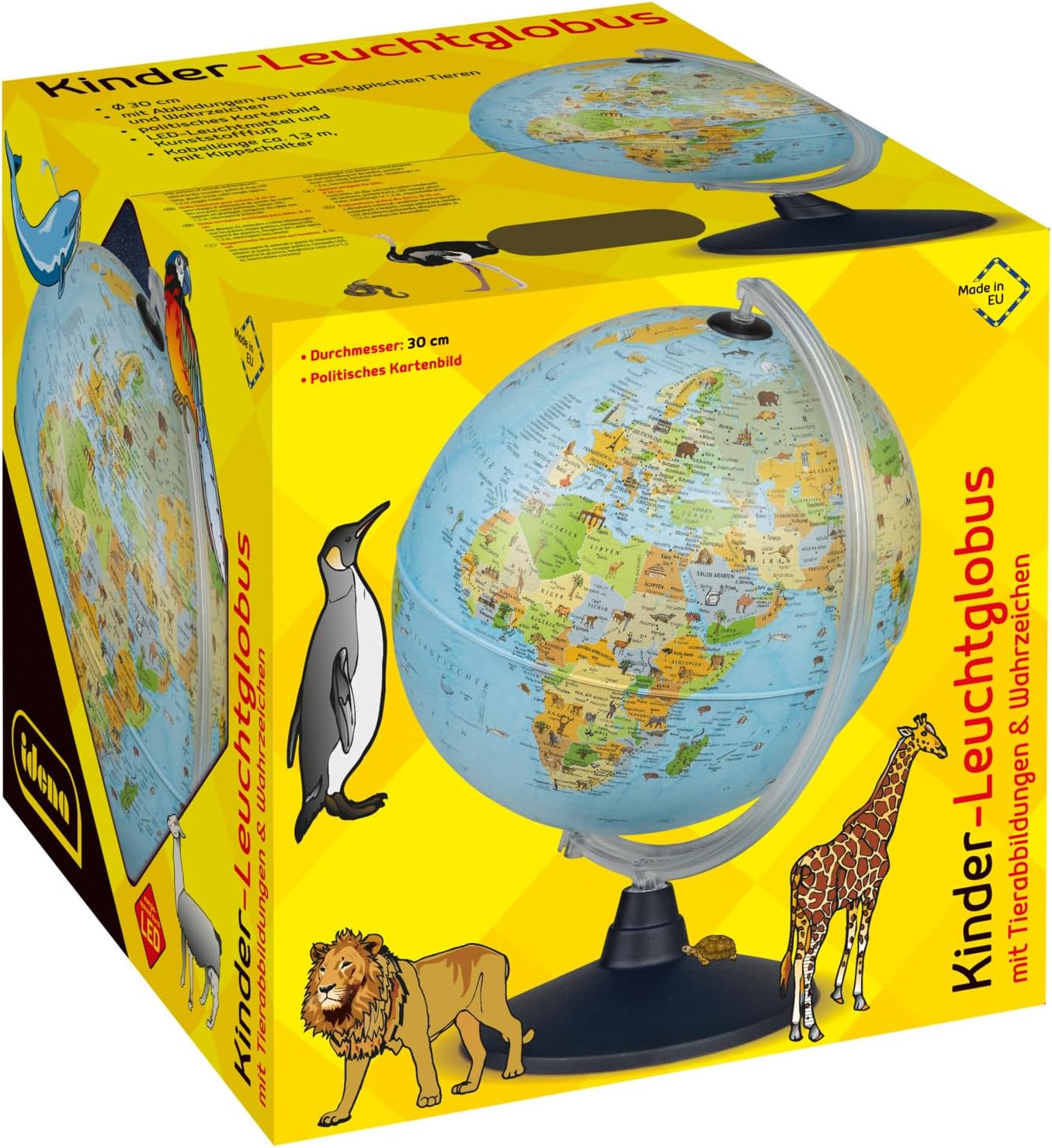 Thumbnail 3 de Globe lumineux LED Idéna 22059 (carte politique version allemande) – diamètre env. 30 cm