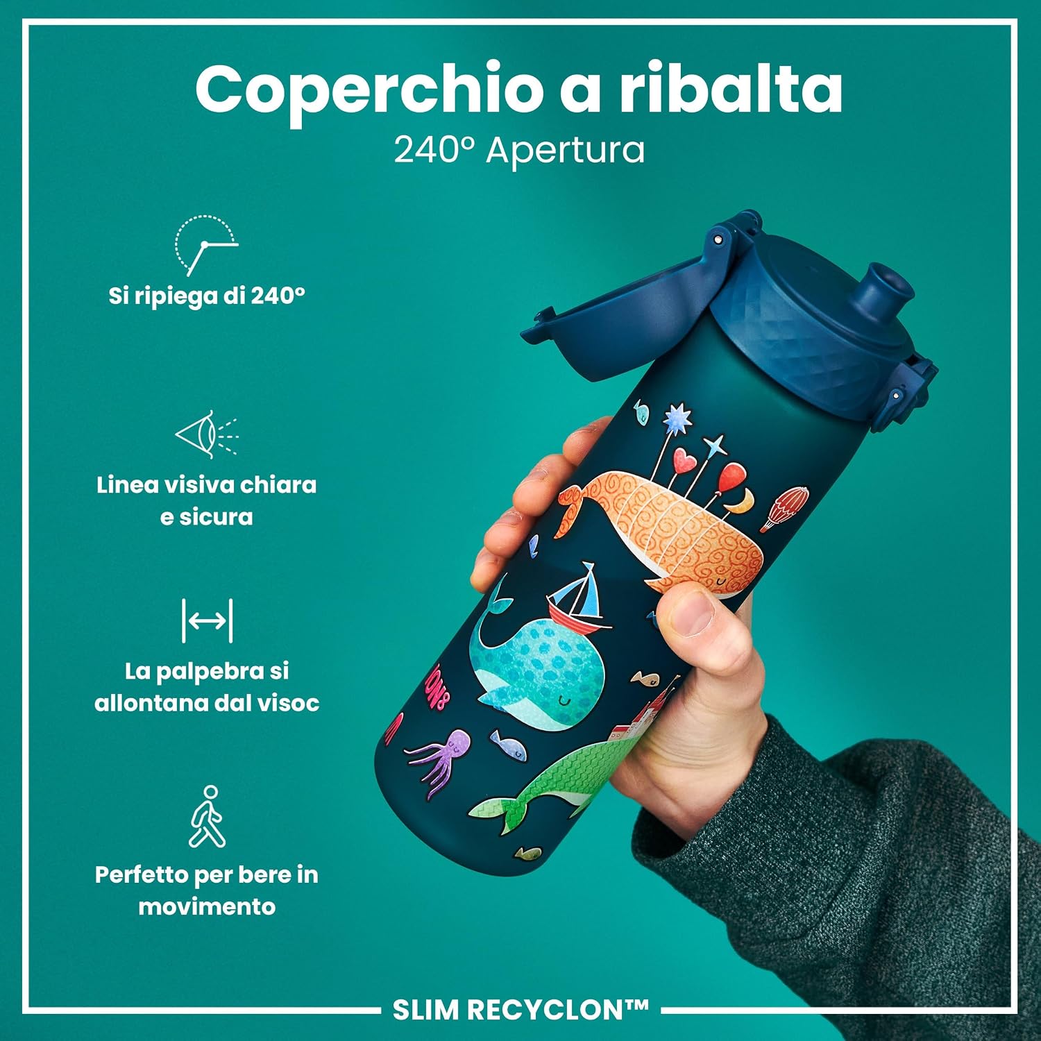 Detalle 2 de Ion8 Borraccia 500ml a prova di perdite 🥤