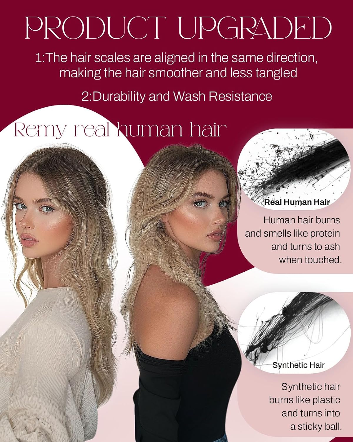 Detalle 2 de Moresoo 24 inch 100g Remy Human Hair Sew-In Weft Blonde Highlight (Medium Brown Blend)