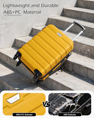 Detalle de COOLIFE 20-Inch Carry On Suitcase for EasyJet — Durable PC+ABS Hard Shell, 38L