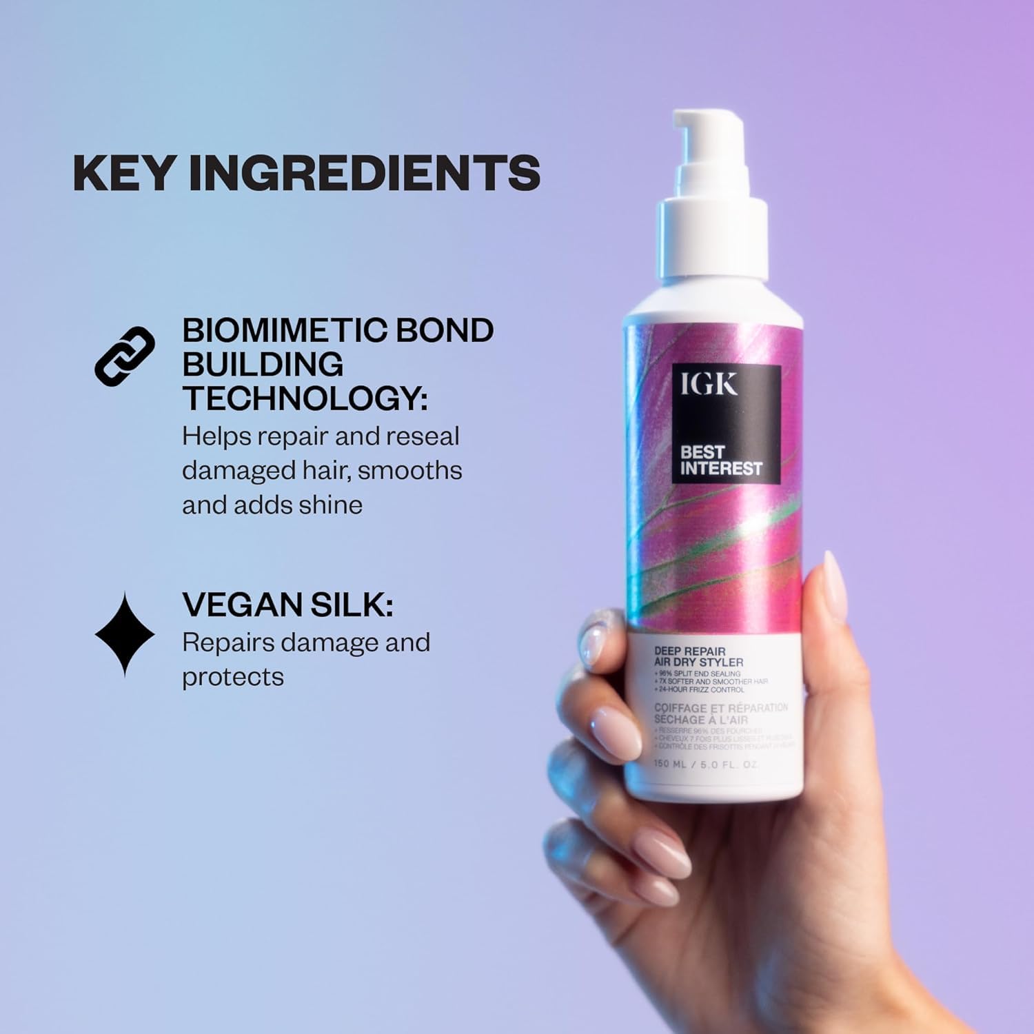Detalle 2 de IGK Best Interest + Cash In Duo 5 oz hair serum 💇♀