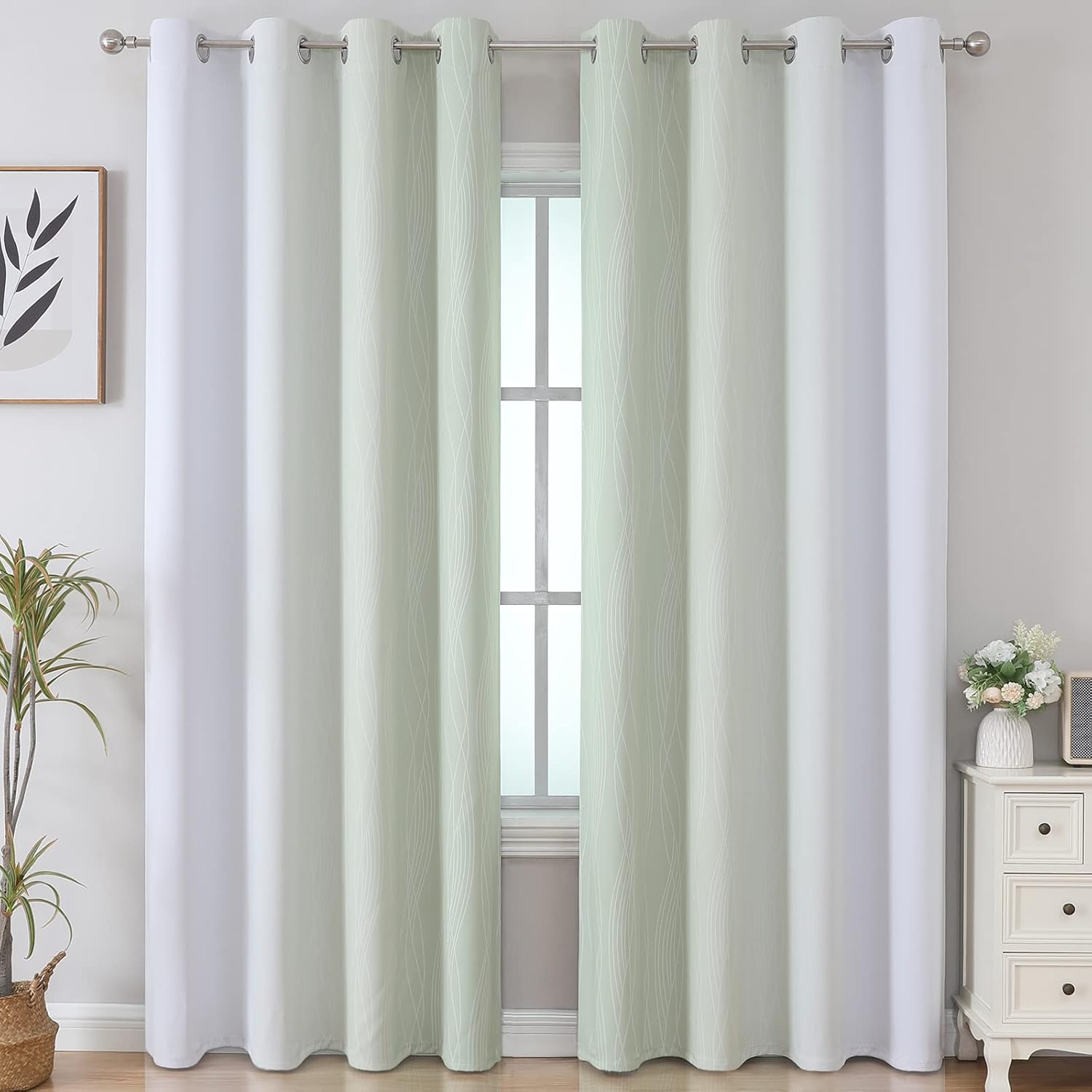 Detalle de Estelar Textiler Blackout Curtains, 52 x 84 Inches