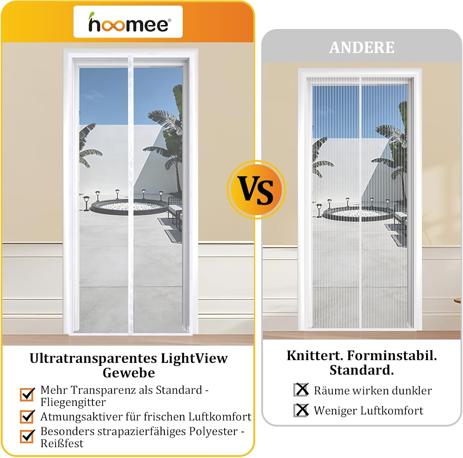 Thumbnail 6 de HOOMEE Fliegengitter Tür Magnet – 120x220 cm, lichtdurchlässig und langlebig