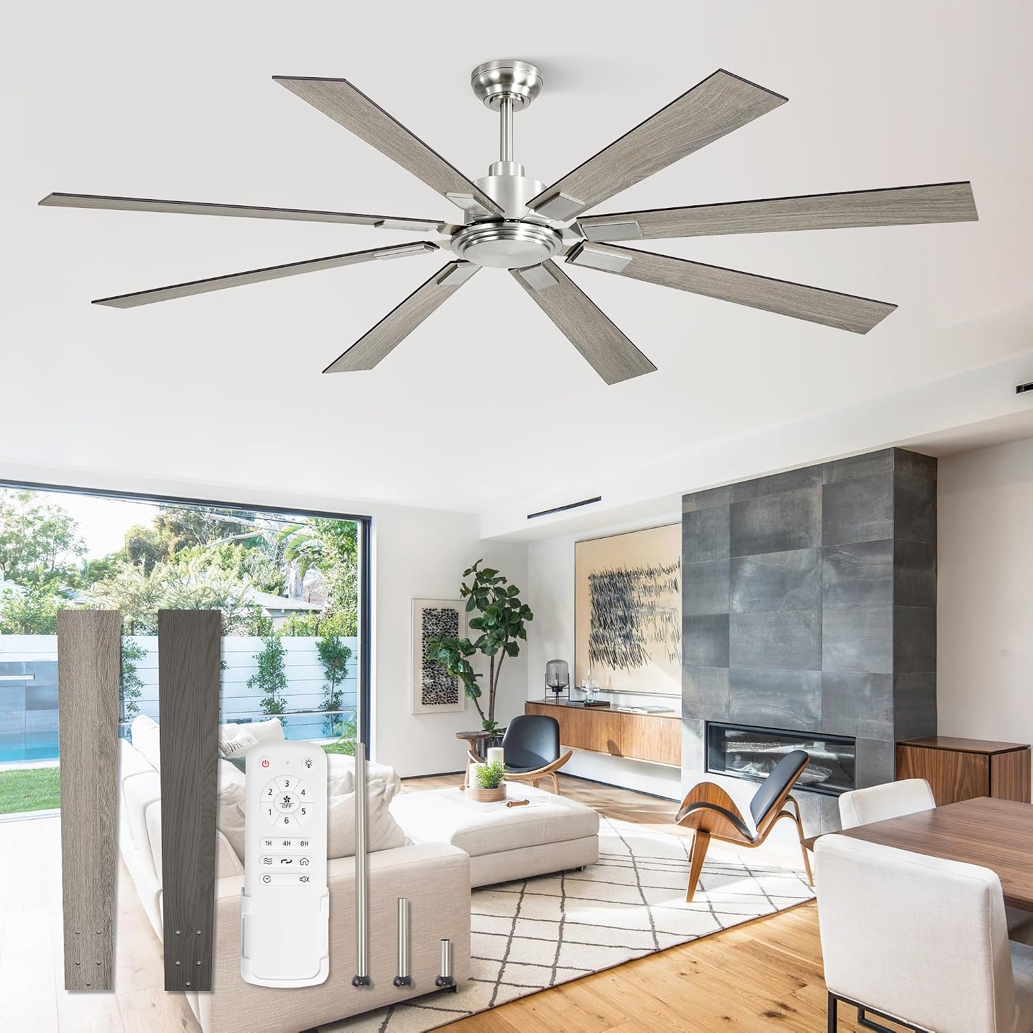 Detalle de ZMISHIBO Ceiling Fan, 72-Inch