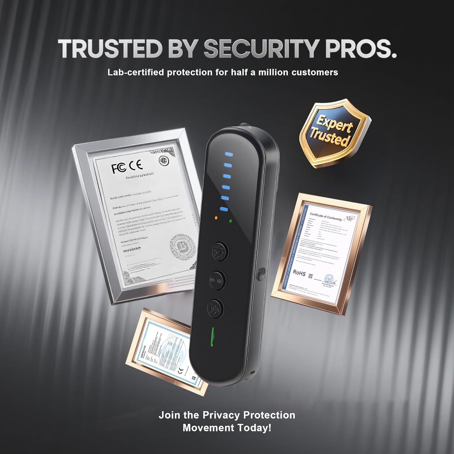 Thumbnail 6 de AOBOCAM Spy Hidden Camera Detector: AI-Powered Anti-Spy Device