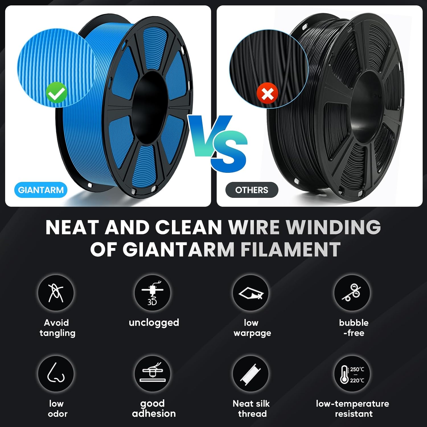 Thumbnail 2 de GIANTARM PETG Filament 1,75 mm transparent – 1 kg Spool