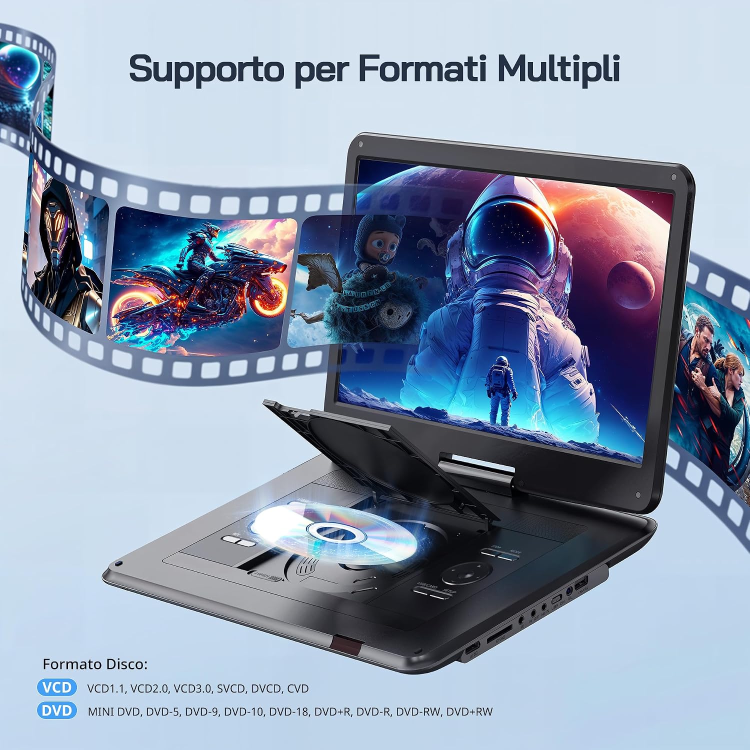 Thumbnail 2 de WOLFANG 17,5" Lettore DVD Portatile 15,6"