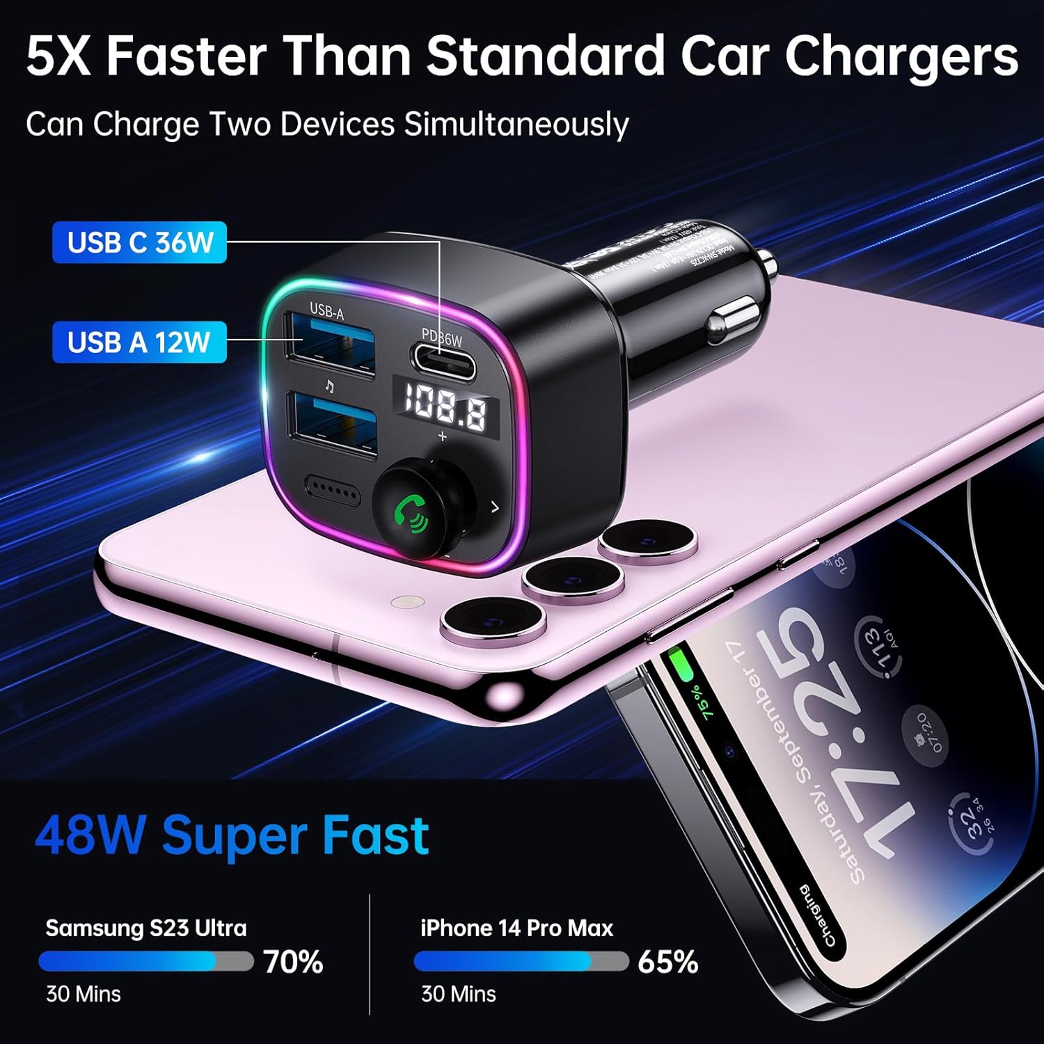 Thumbnail 6 de Syncwire Bluetooth 5.4 FM Car Transmitter ⚡