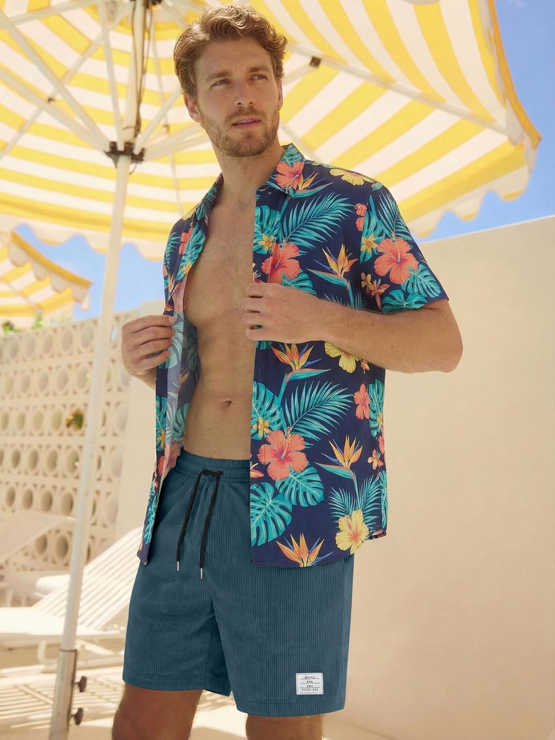 Thumbnail 5 de JMIERR Corduroy Shorts Herren – Sommerfreizeit mit elastischer Taille und Taschen