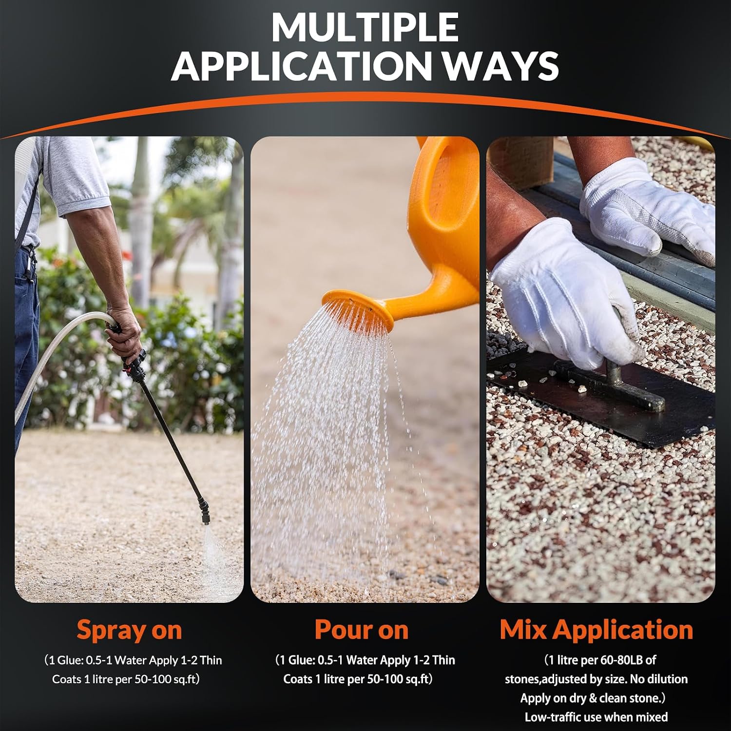Thumbnail 6 de Shabebe Ultra Mulch Hold Rock Glue, 1-Gallon All-Weather Gravel Binder