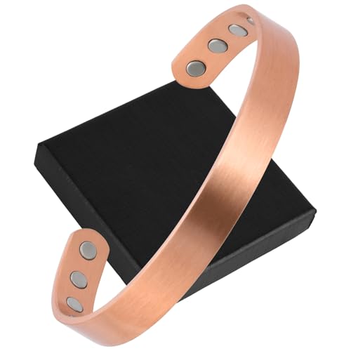OFFCUP Pulsera magnética de cobre con 8 imanes y tamaño ajustable