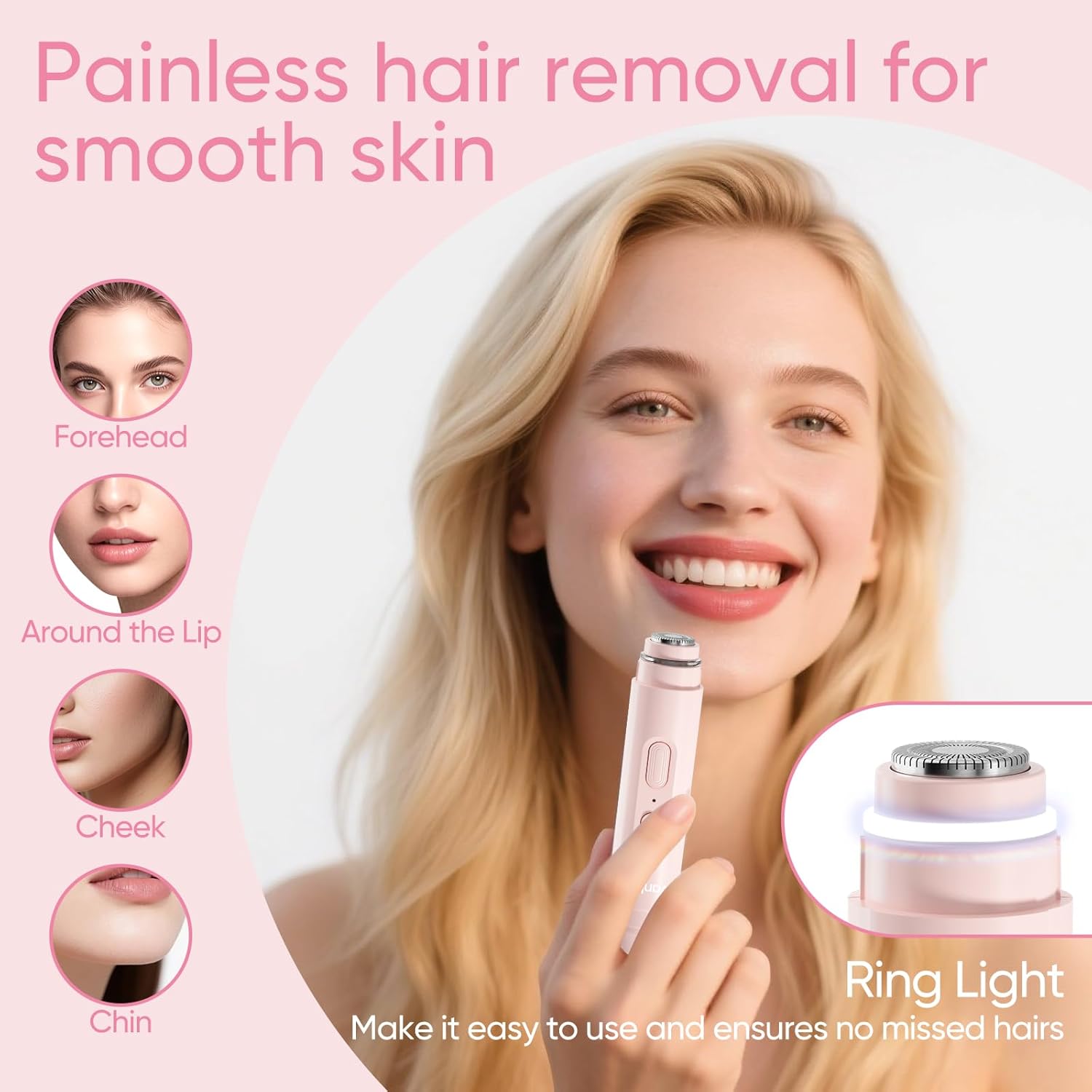 Detalle 1 de Vankoo 2-in-1 Facial Hair Remover Eyebrow Trimmer
