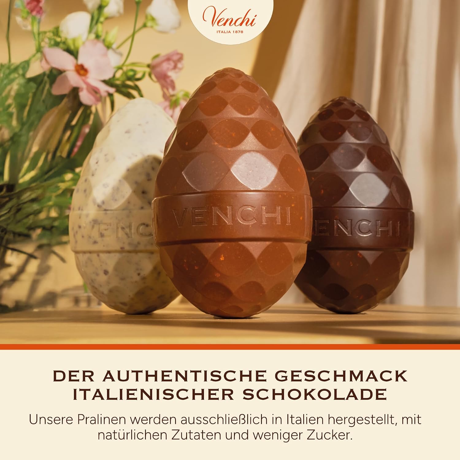 Thumbnail 6 de Venchi Chocoviar Gianduja-Schokoladenei (330 g) mit „Piemont-Haselnüss“, glutenfrei & Überraschung