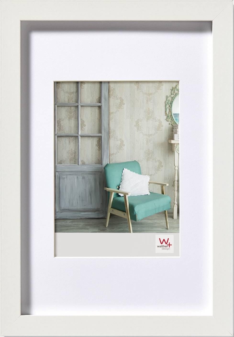 Detalle de Cadre Photo Blanc 40 x 60 cm Stockholm – Cadre en Bois EA460W