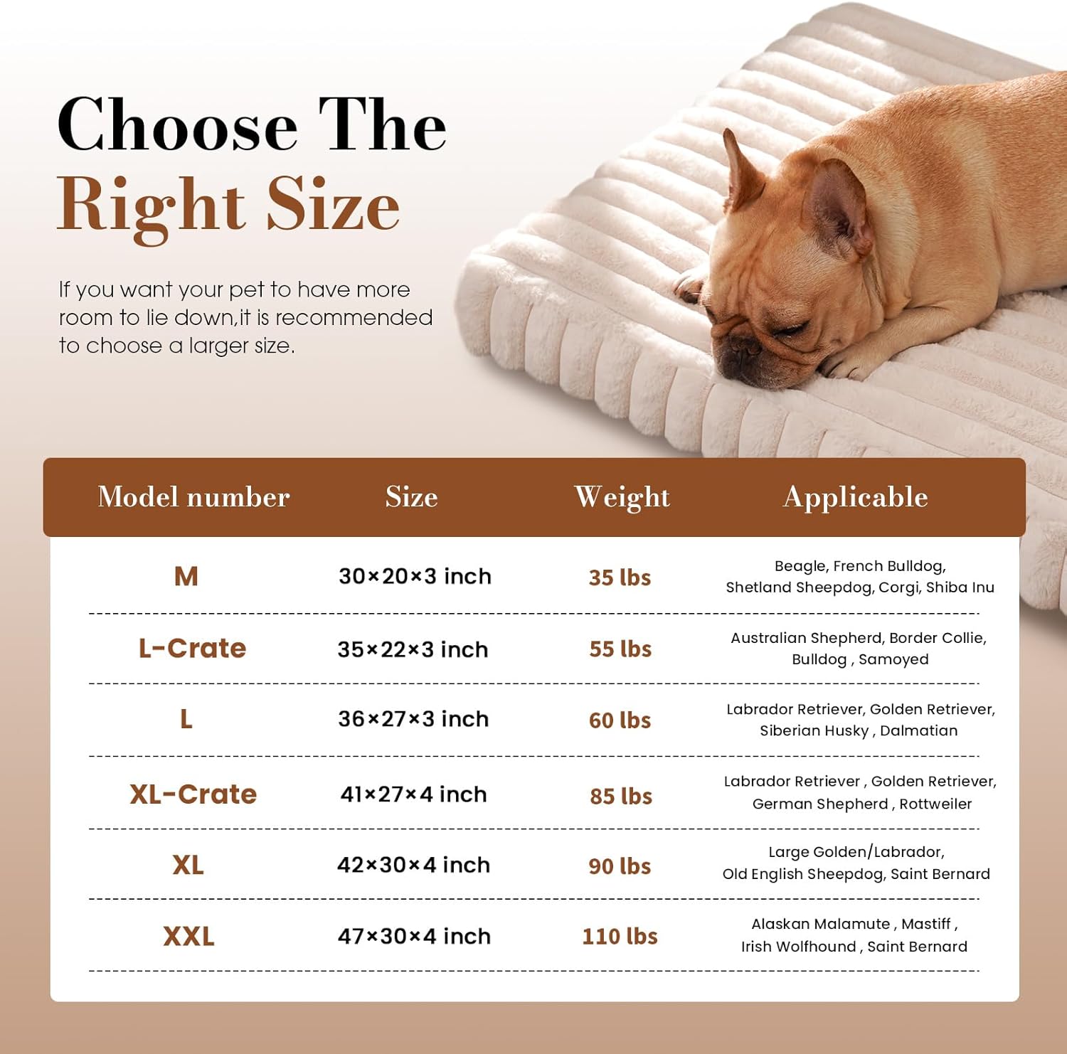 Detalle 2 de Cozila Extra Large Orthopedic Dog Crate Bed, 41 x 27 x 4 in, Waterproof Liner