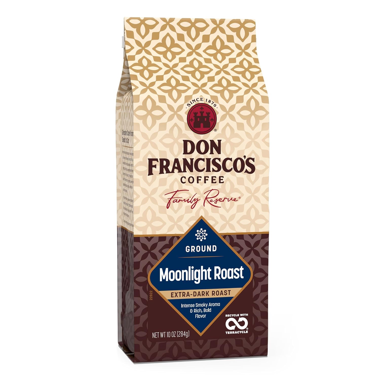 Detalle de Don Francisco's Moonlight Roast Ground Coffee, Extra Dark, 10 oz, 100% Arabica