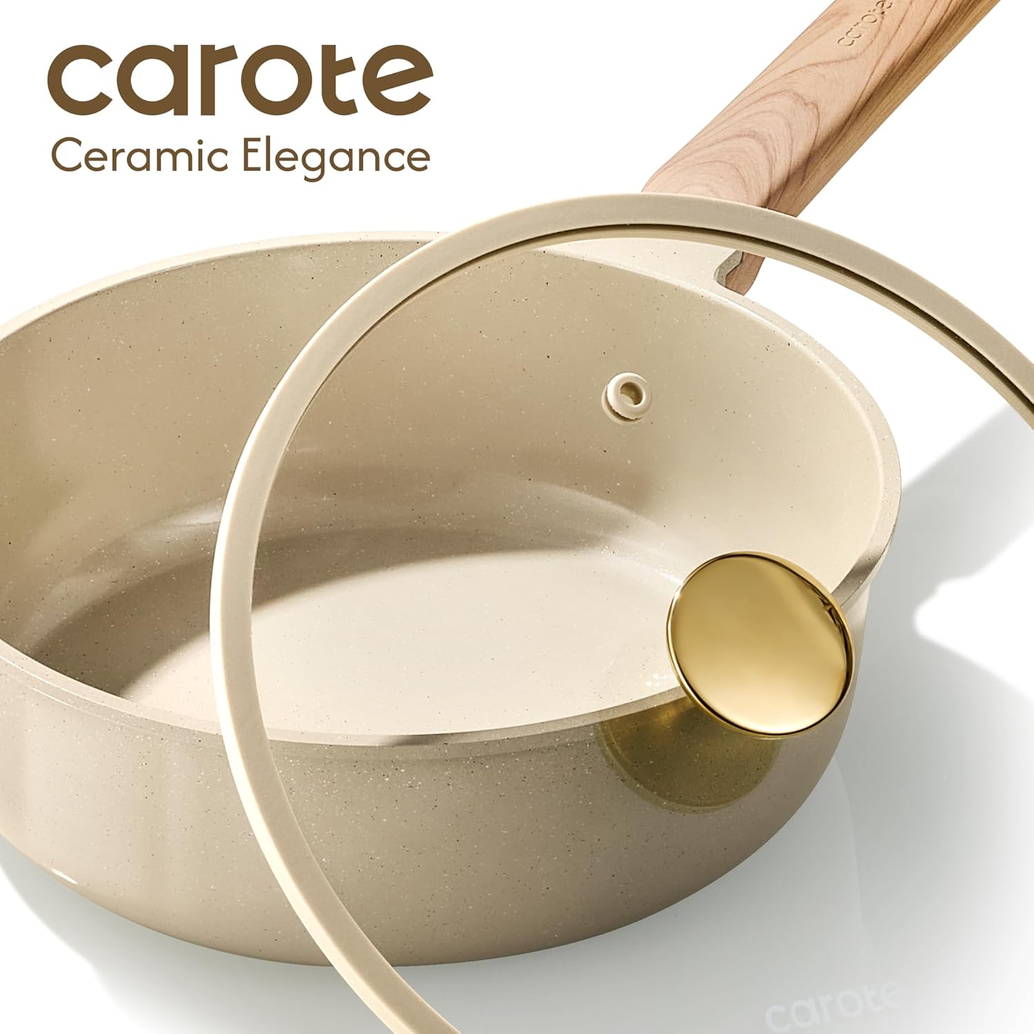 Thumbnail 4 de Carote 22-Piece Pots and Pans Set (Nonstick Ceramic, PFAS/PFOA-Free) with Lids, Utensils & Pan Protectors