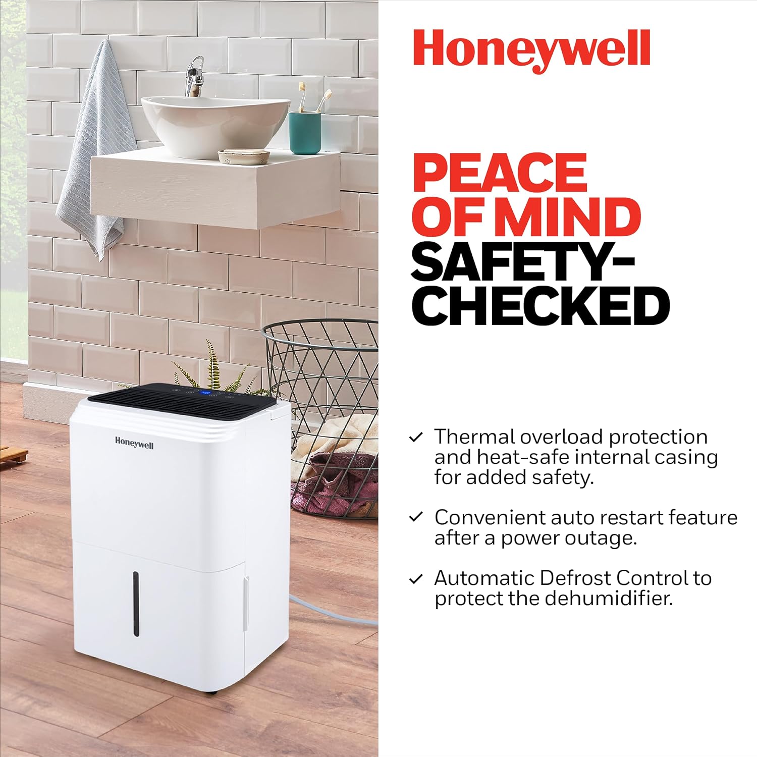 Thumbnail 6 de Honeywell 12L/Day Dehumidifier 2.5L tank