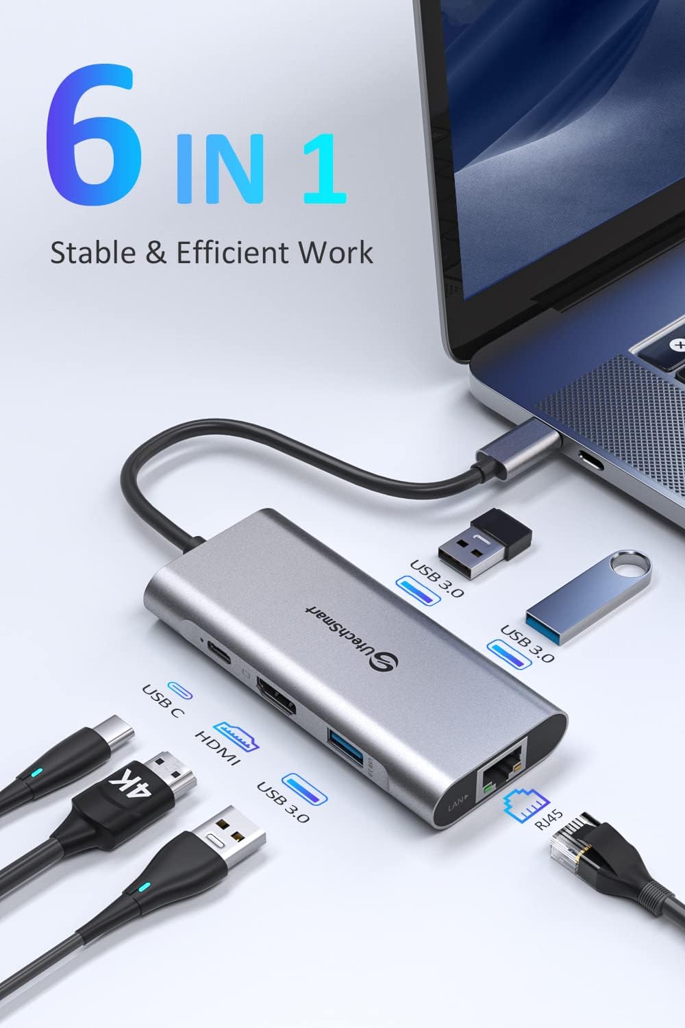 Thumbnail 2 de UtechSmart USB C Hub 100W PD