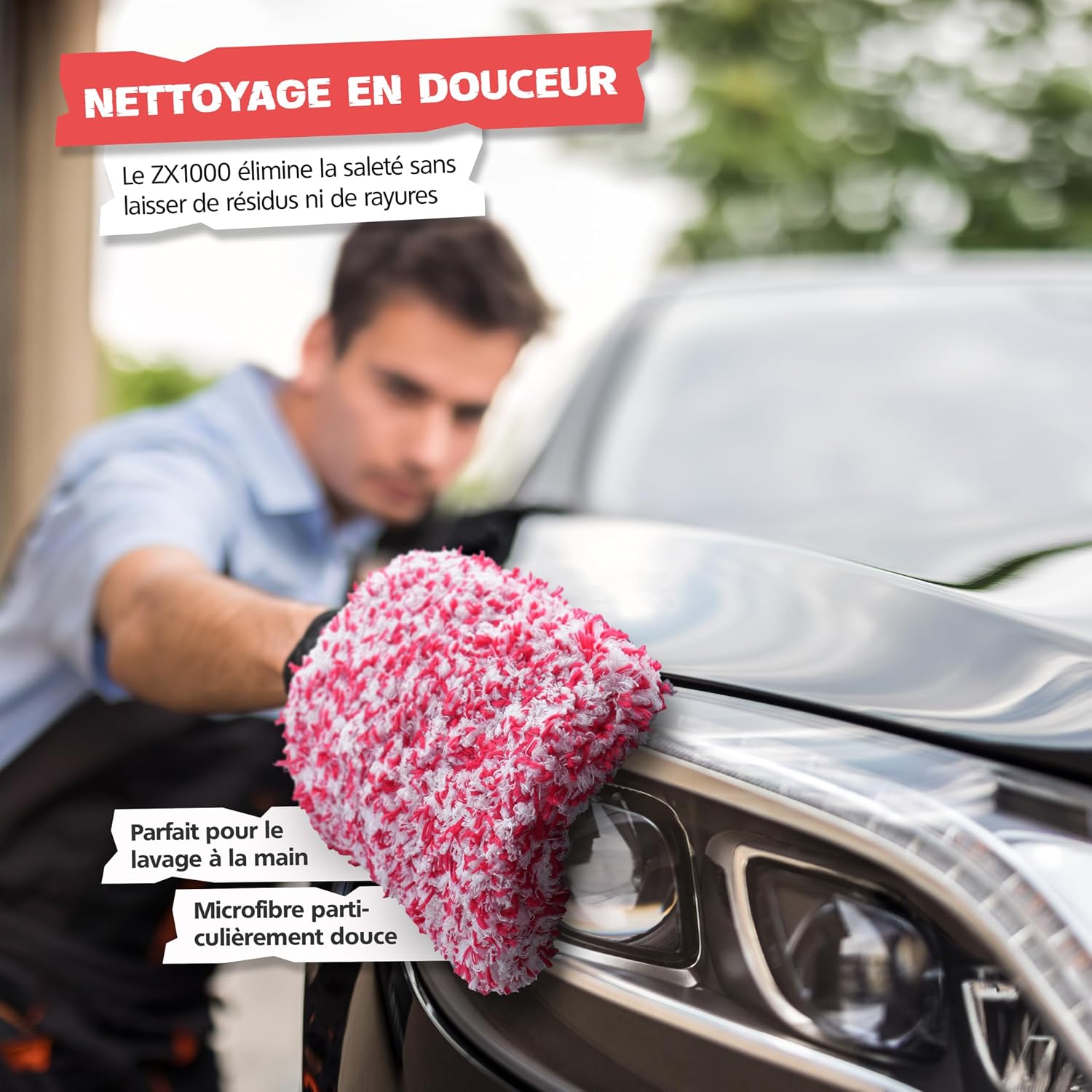 Detalle 2 de SPRINGER ZX1000 - Gant de lavage de voiture ultra-doux et anti-rayures