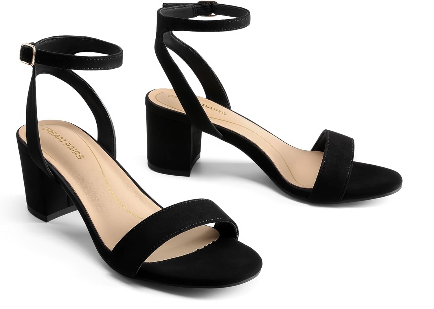 Thumbnail 4 de DREAM PAIRS Women's Open Toe Ankle Strap Low Block Heel Sandals