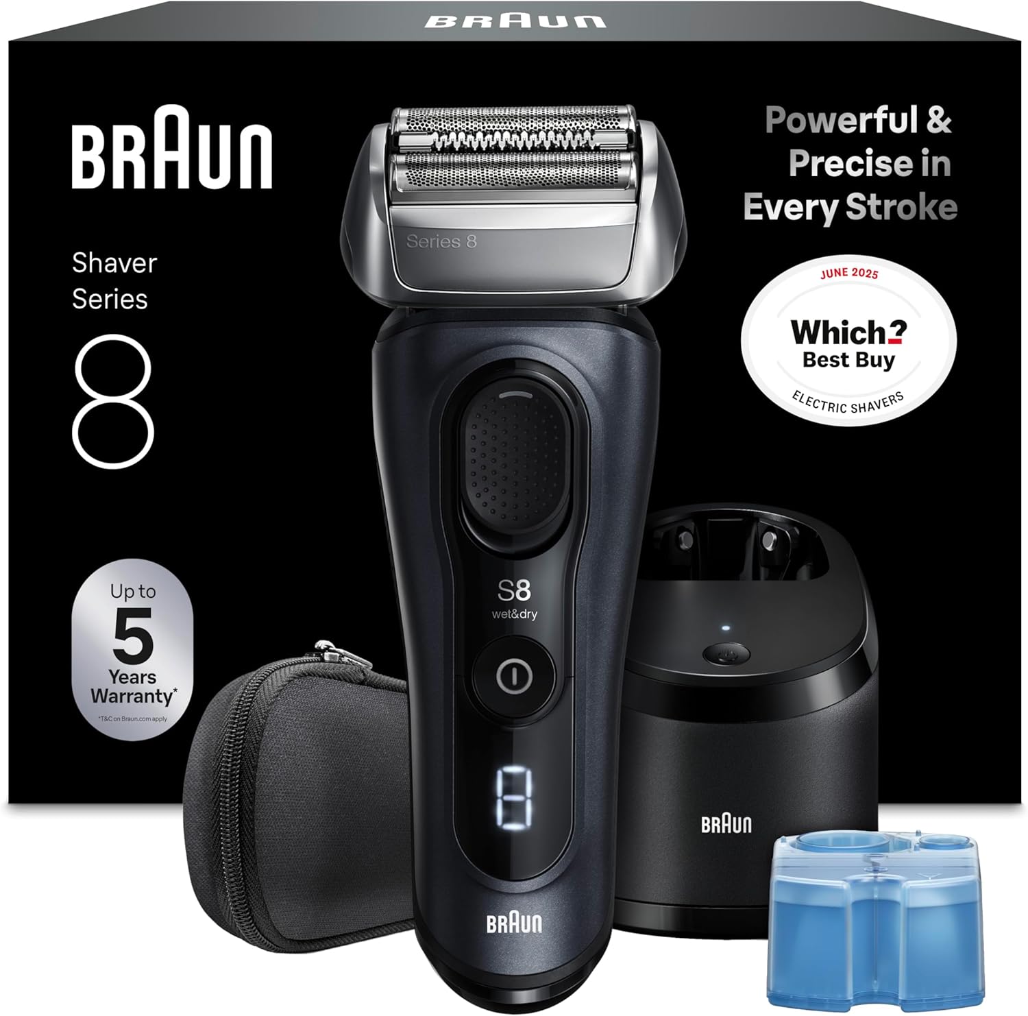 Thumbnail 6 de Braun Series 8 8617S electric shaver, 60 min run time 🪒