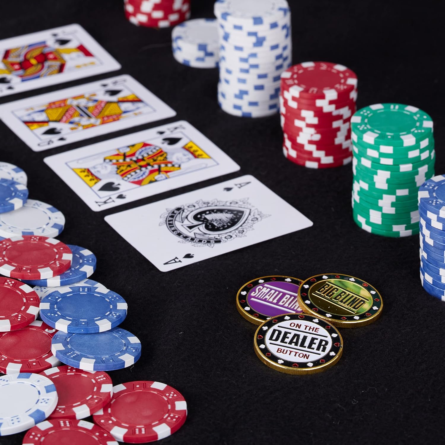 Detalle 2 de Relaxdays boutons de poker dorés Ø 4 cm