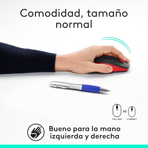 Detalle 2 de Logitech M190 Ratón inalámbrico ambidiestro, batería 18 meses 🖱