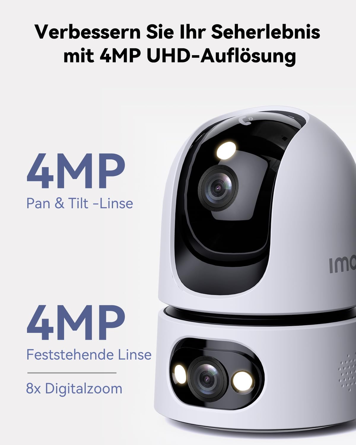 Detalle 1 de Imou 4MP+4MP Dual Innenüberwachungskamera mit PTZ 🎥