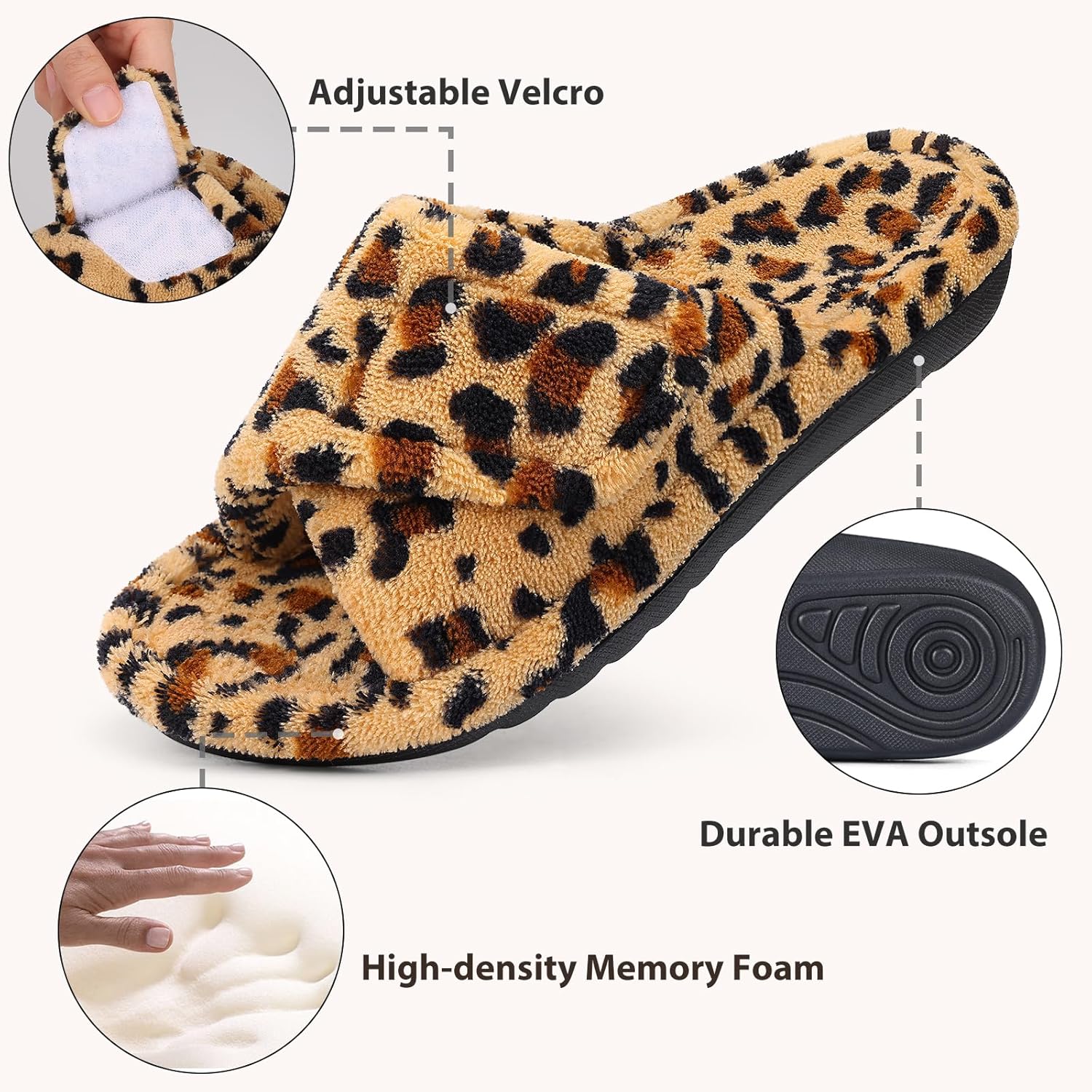 Thumbnail 4 de Litfun Women's Orthopedic Slippers with Arch Support and Adjustable Open Toe