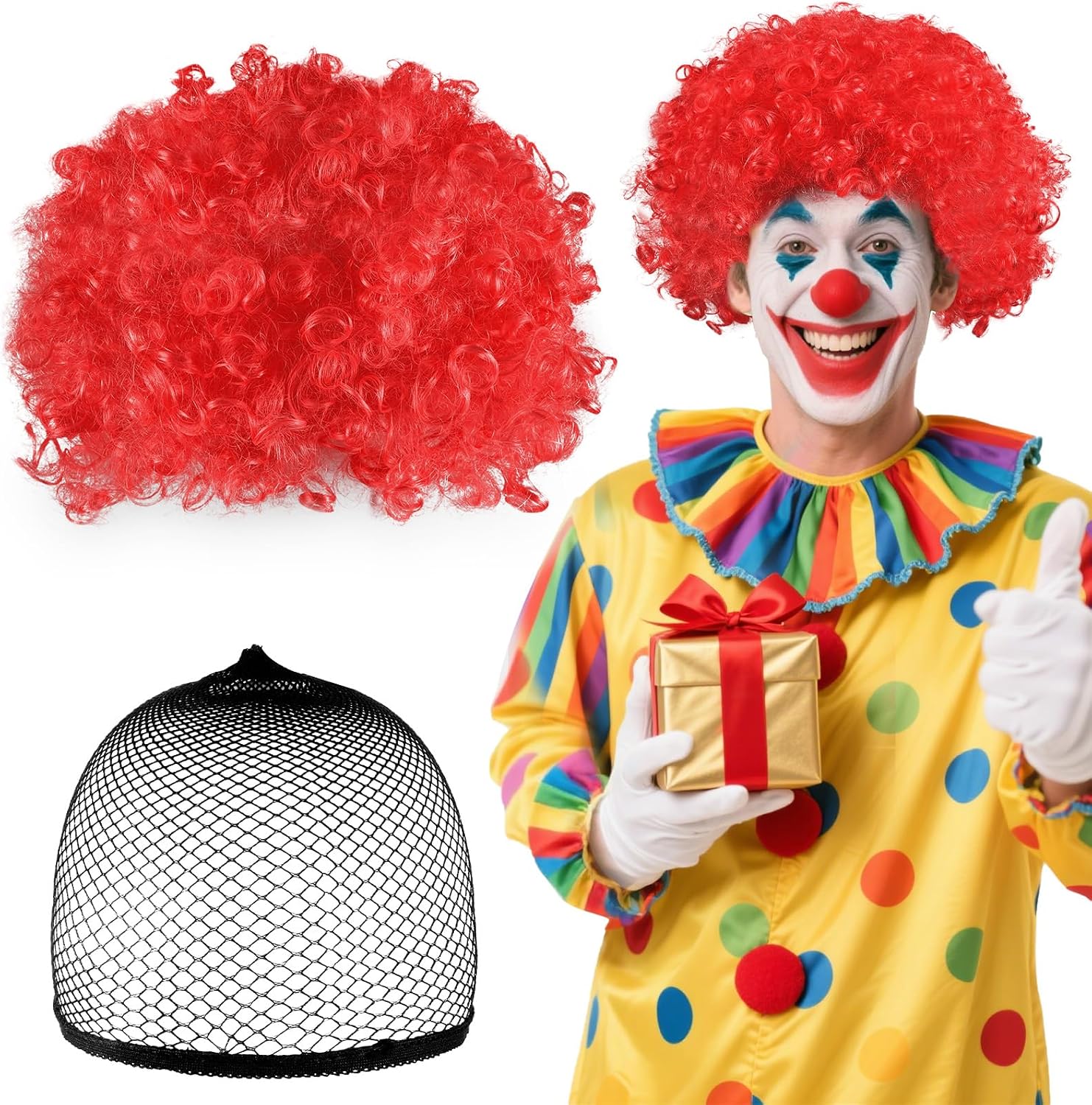Thumbnail 6 de BSBUY 5189655 afropruik, rood en krullend met hittebestendige vezels