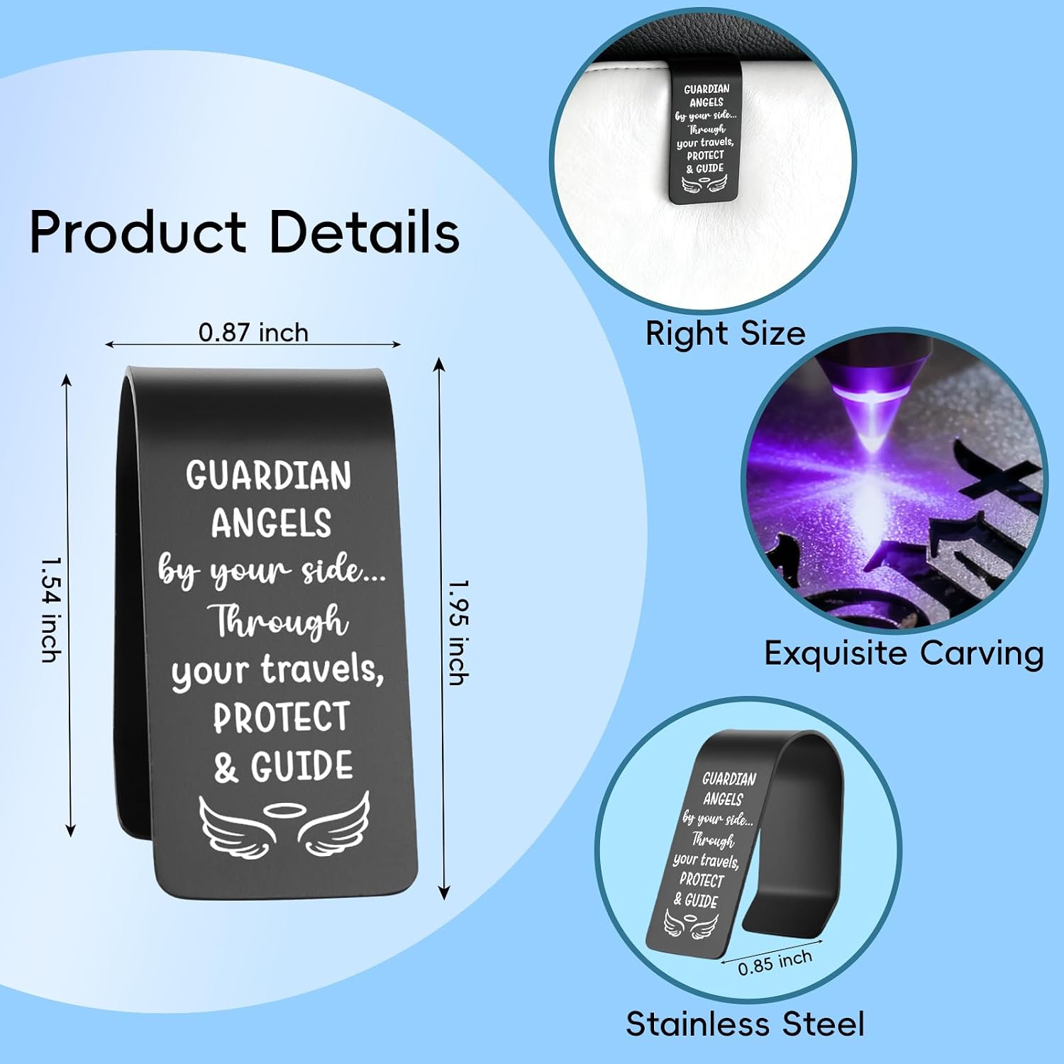 Detalle 1 de Stainless Steel Car Visor Clip
