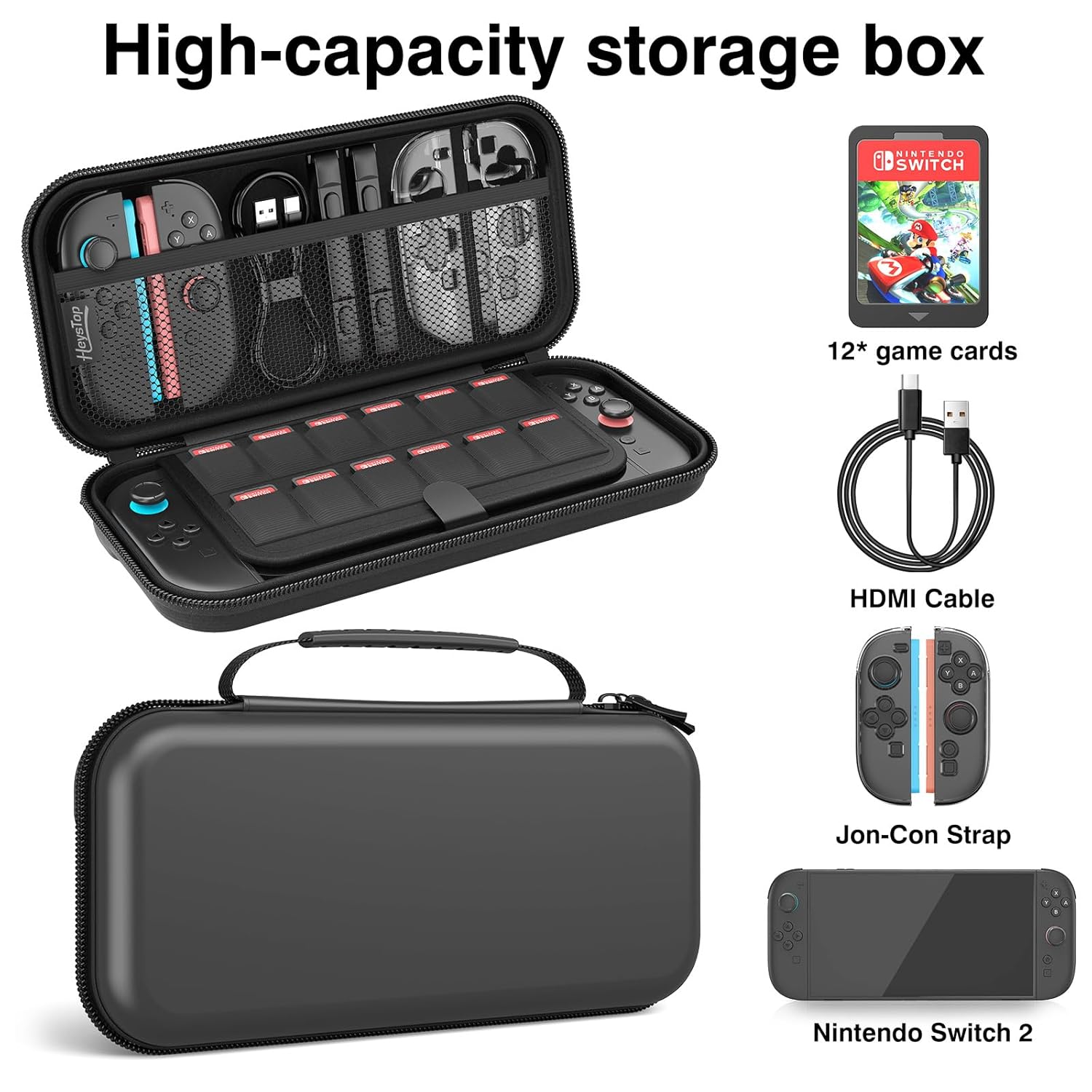 Detalle de HEYSTOP Tasche für Nintendo Switch 2 12 Karten