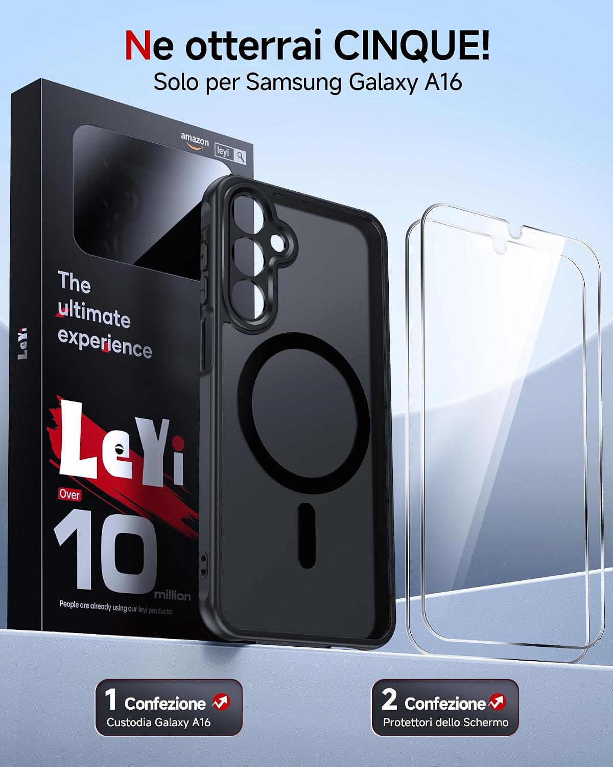 Detalle 2 de LeYi Cover magnetica per Galaxy A16 5G