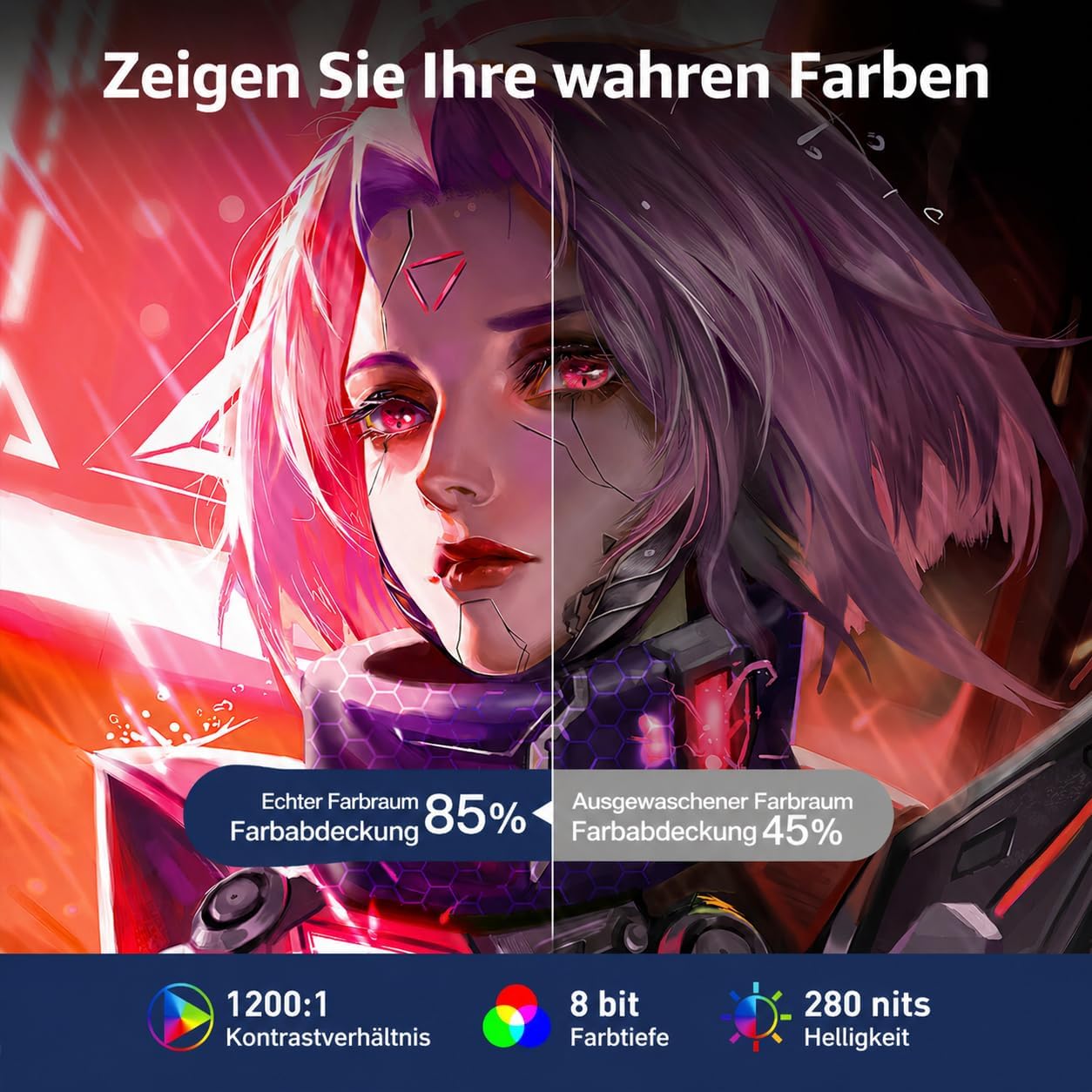 Detalle 2 de cocopar Portable Monitor 15,6 Zoll (1080P FHD) – mobiler USB-C/HDMI Zweitbildschirm mit Lautsprecher