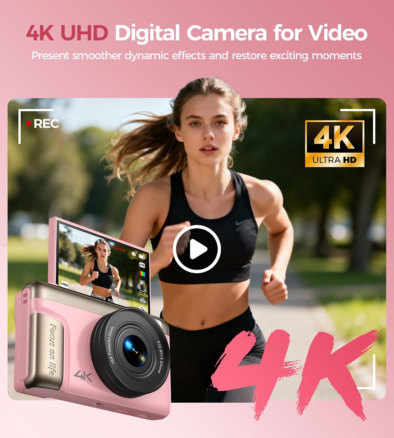 Detalle 2 de Digital Camera 4K 64MP compact with 3" flip screen