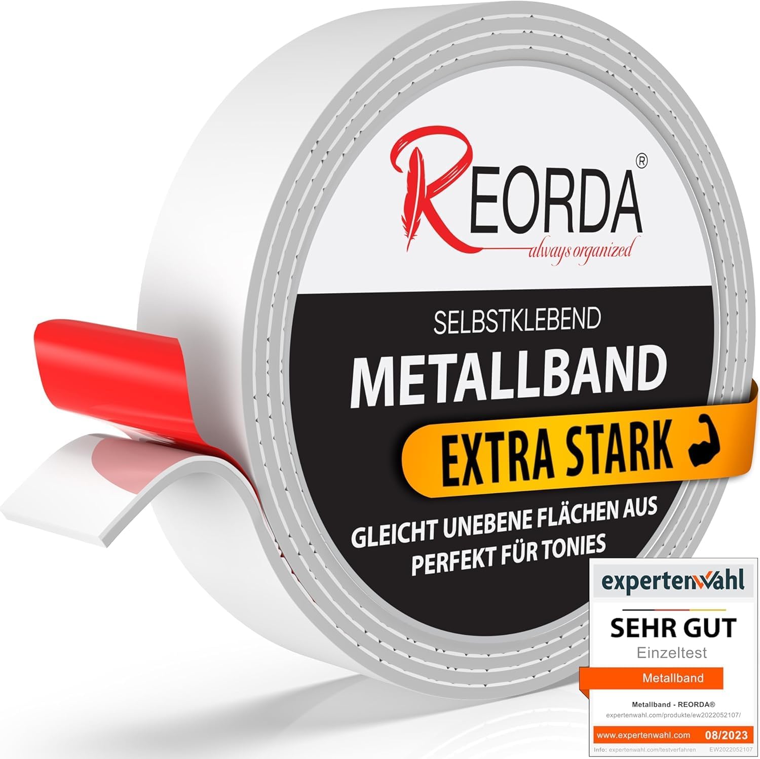 Detalle de REORDA Metallband selbstklebend Weiß