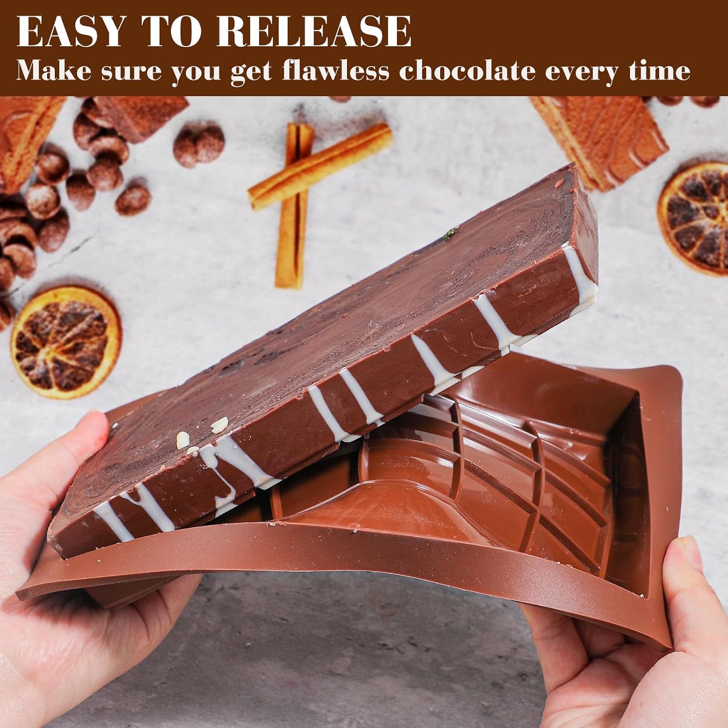 Detalle de Kamehame Deep Chocolate Bar Moulds Silicone – 2 Large Deep Moulds