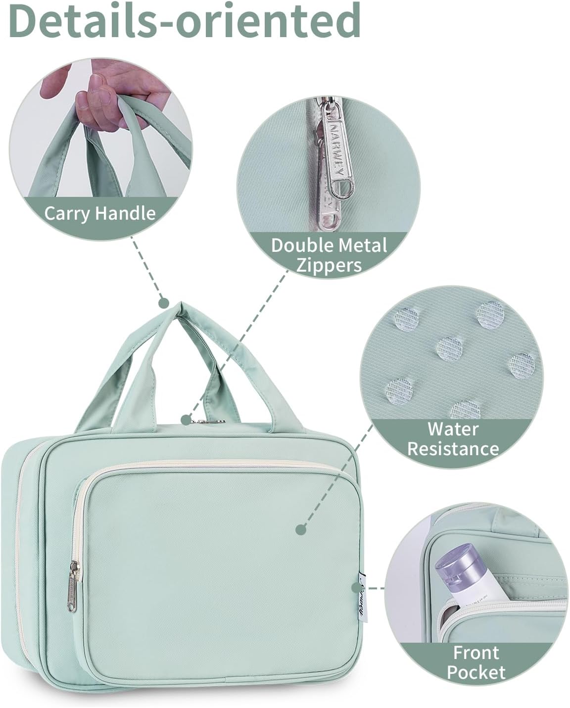 Thumbnail 6 de Narwey Hanging Travel Toiletry Bag 26x20.3x14cm