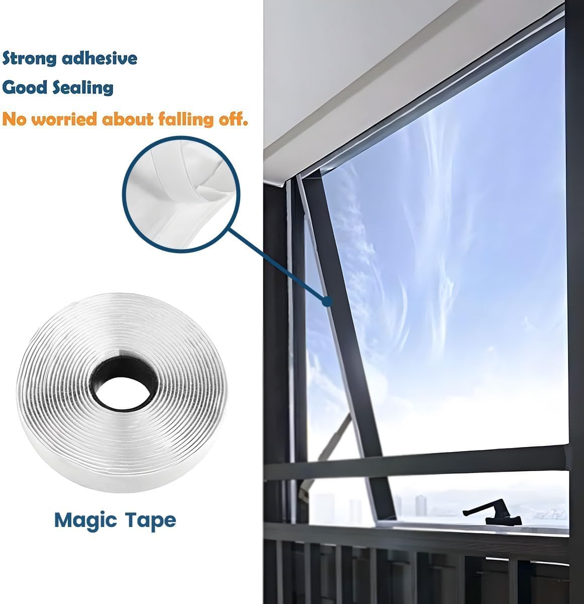 Thumbnail 4 de MOEGFY AC Window Seal – Portable Universal Window Kit for Mobile Air Con and Tumble Dryers (up to 300cm/118in)