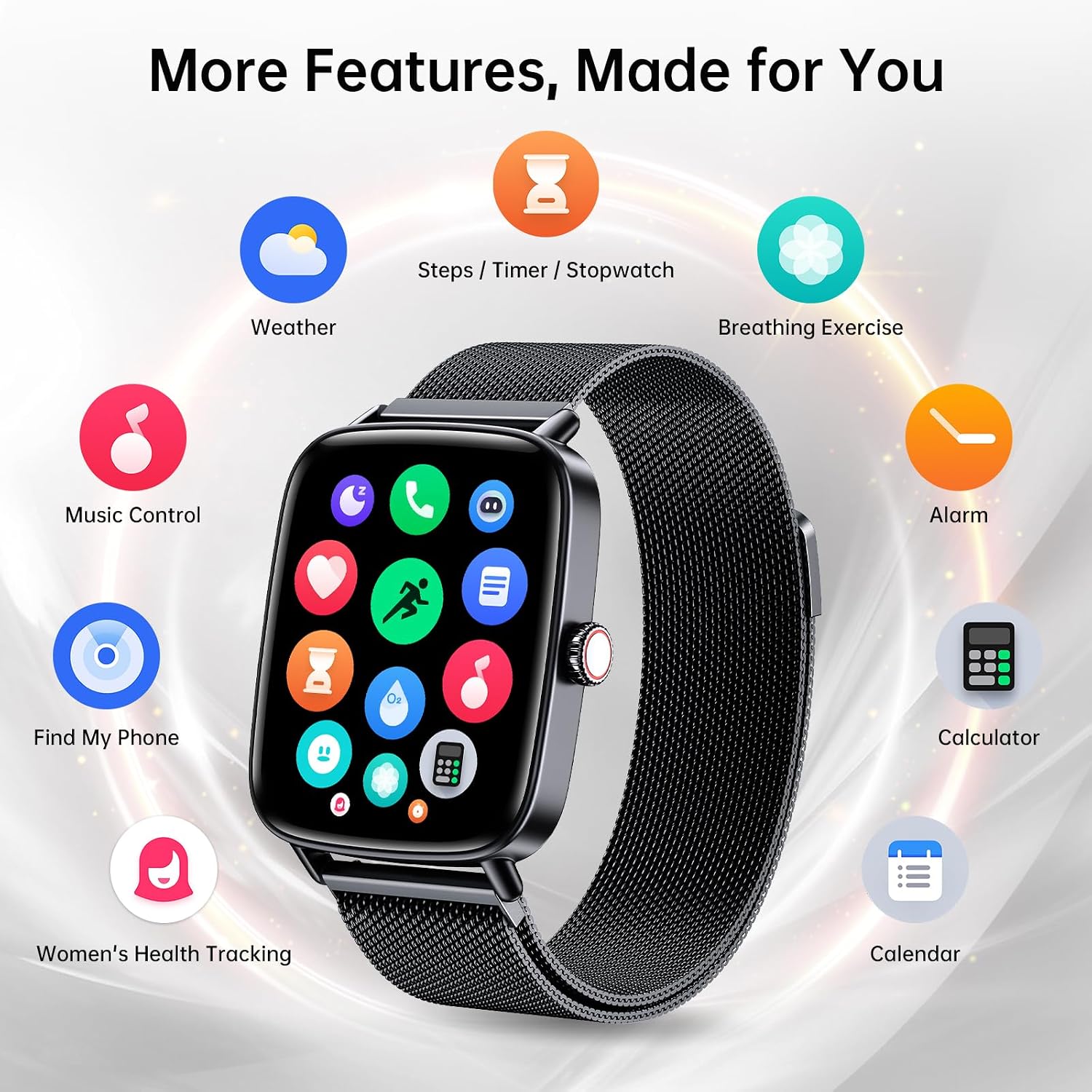 Thumbnail 6 de Smart Watch for Men (Answer/Make Calls) – 1.85" HD Screen, 110+ Sports Modes, IP68 Waterproof