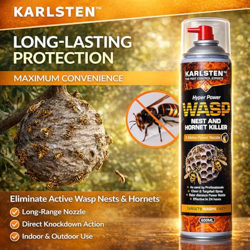 Thumbnail 6 de Karlsten Hyper Power Wasp Nest Killer & Hornet Killer 600 ml – Long Range 5 Metre Spray