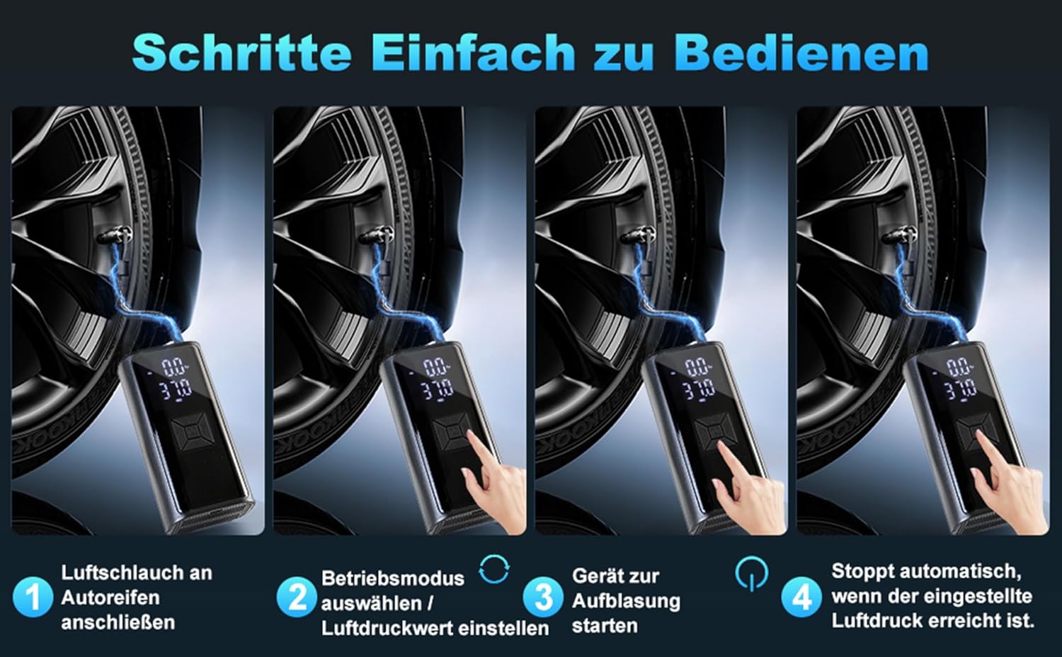 Thumbnail 4 de HOFENY Akku Luftpumpe 36 L/min