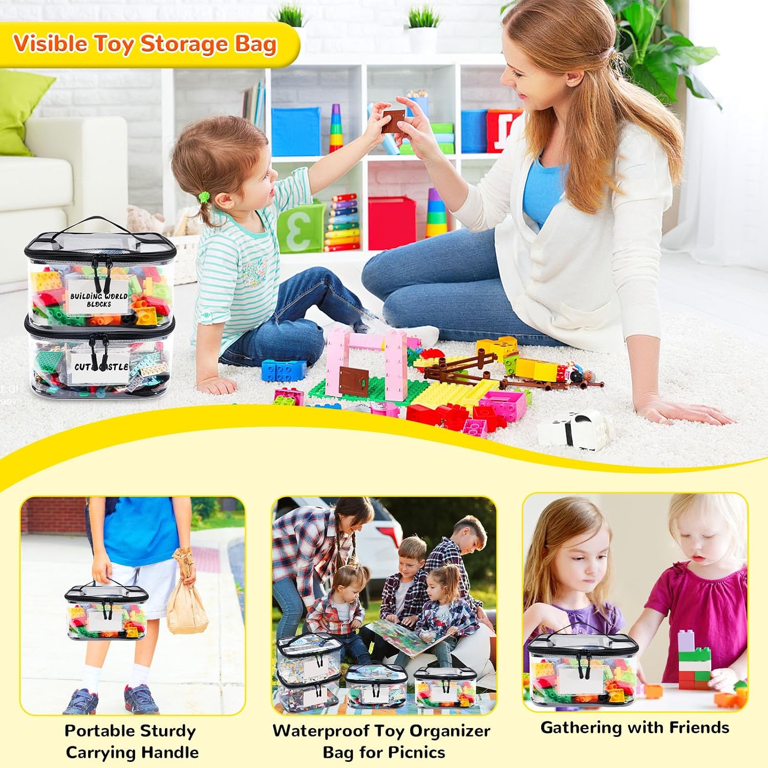Thumbnail 6 de Tesuko 6 Pack Toy Storage Bag 9.45x6.7 in
