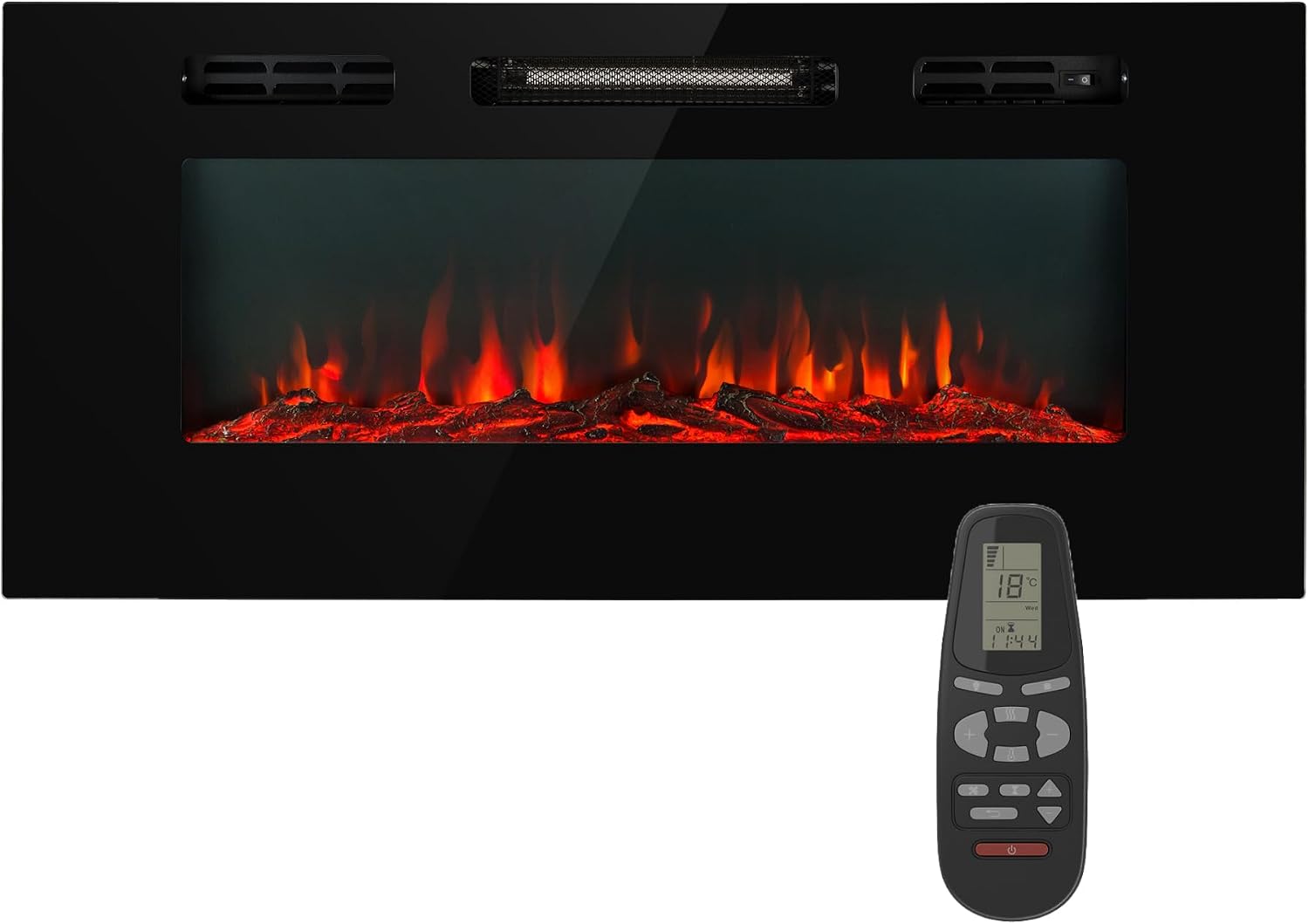 Detalle de Klarstein Galeras GDW24-Galeras102B – kominek elektryczny 900/1800 W, LED 3 kolory