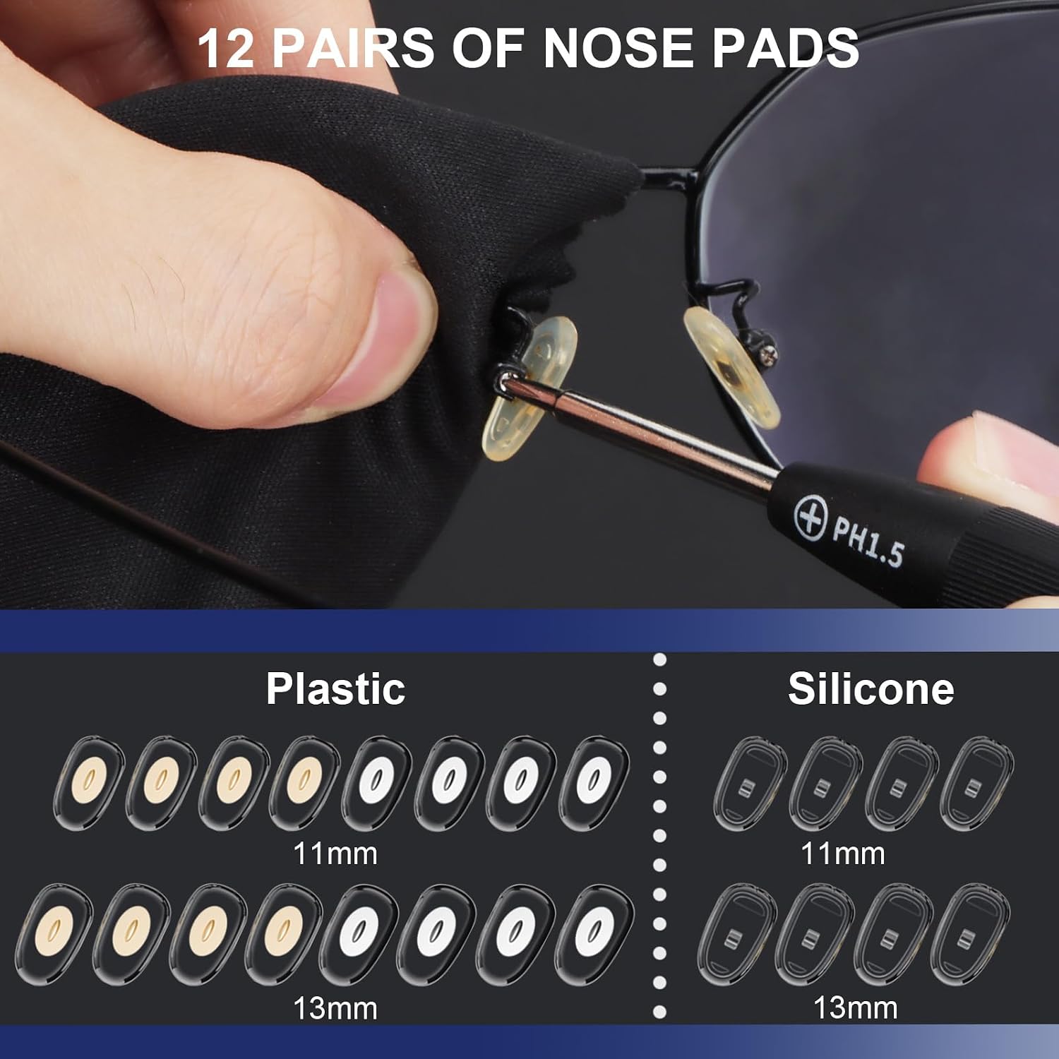 Detalle de STREBITO Glasses Repair Kit: All-in-One Eyeglass Fix It Yourself System
