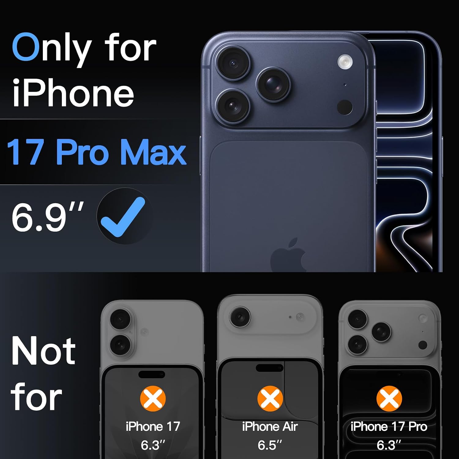 Detalle 2 de JETech Lens Protector for iPhone 17 Pro Max 6.9