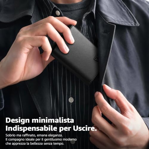Thumbnail 6 de TENBST Portafoglio Da Uomo: design ultrasottile con blocco RFID e scomparti intelligenti