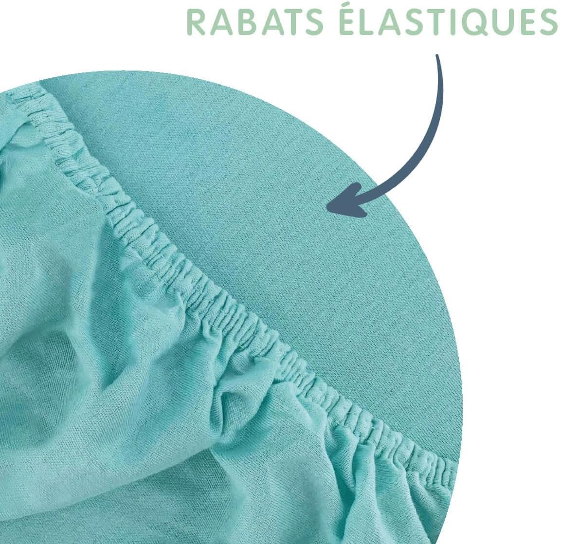 Thumbnail 5 de BabyCalin Sábana Bajera Azul Tropical 60x120x15 cm 🌴